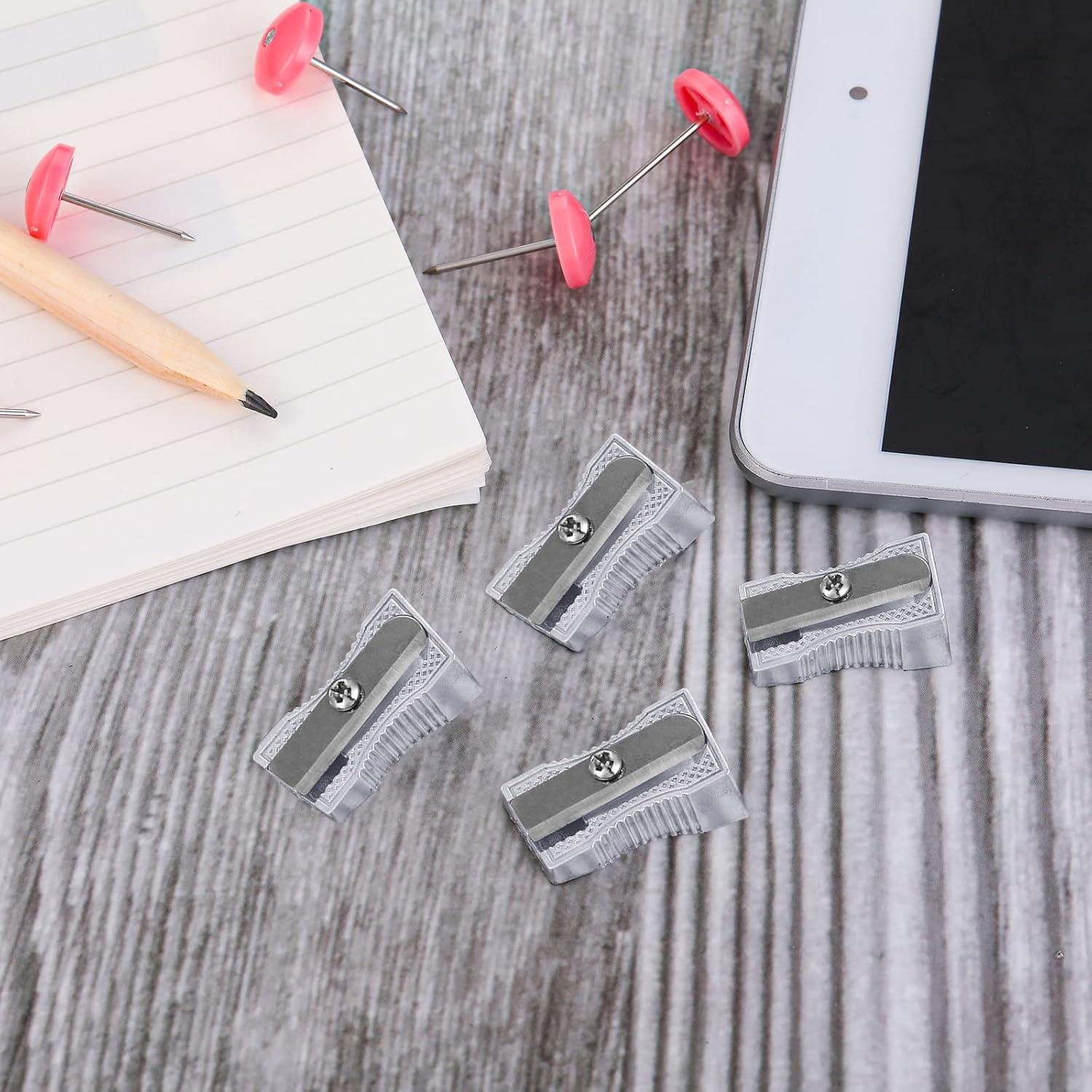 10 Mini Sacapuntas de Metal Cobee para Lápices - Plata