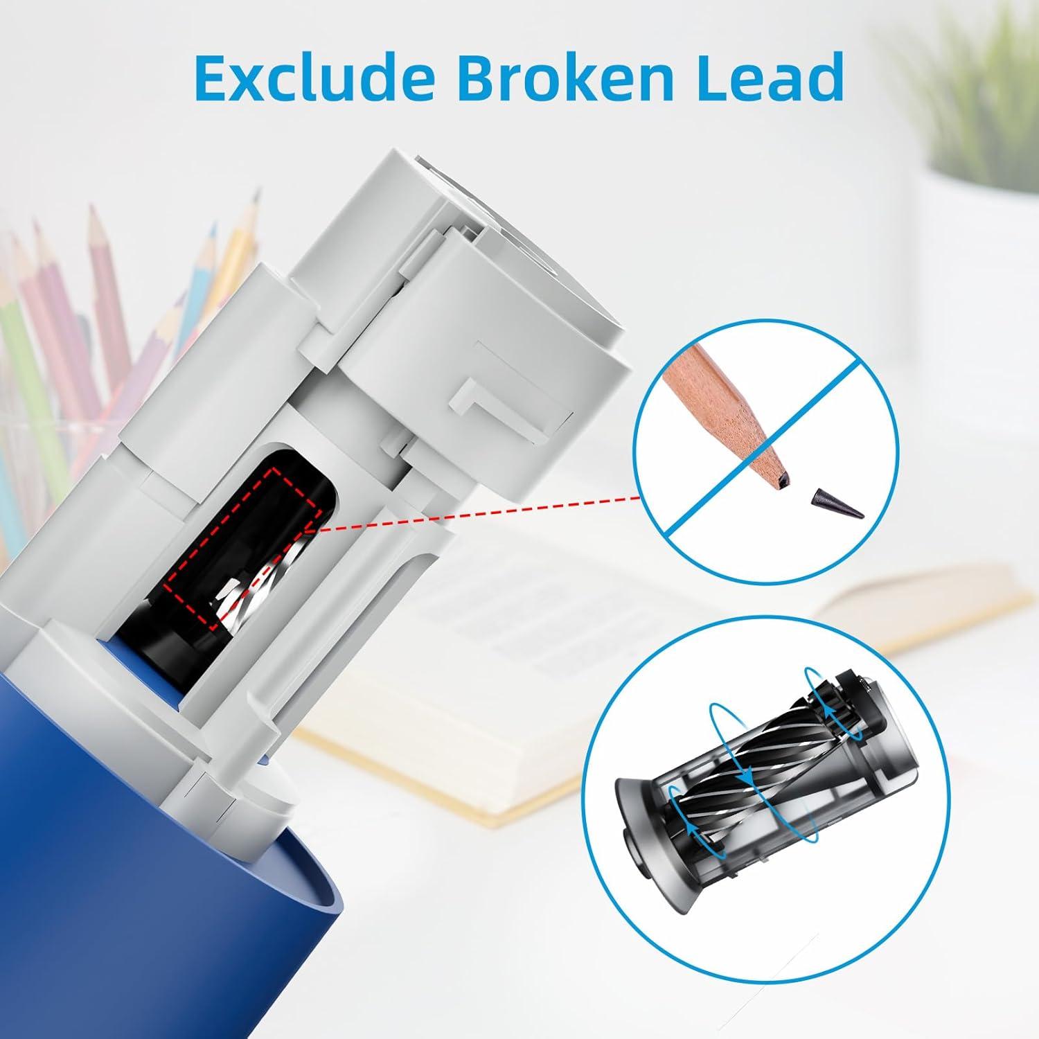 Sacapuntas Eléctrico Automático Tenwin TW8018 Azul 2000mAh