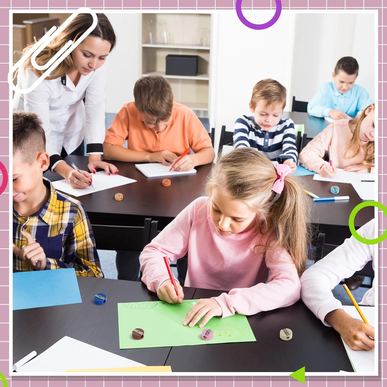 800 Sacapuntas Mini Resurhang Coloridos para Niños - 2.7 cm