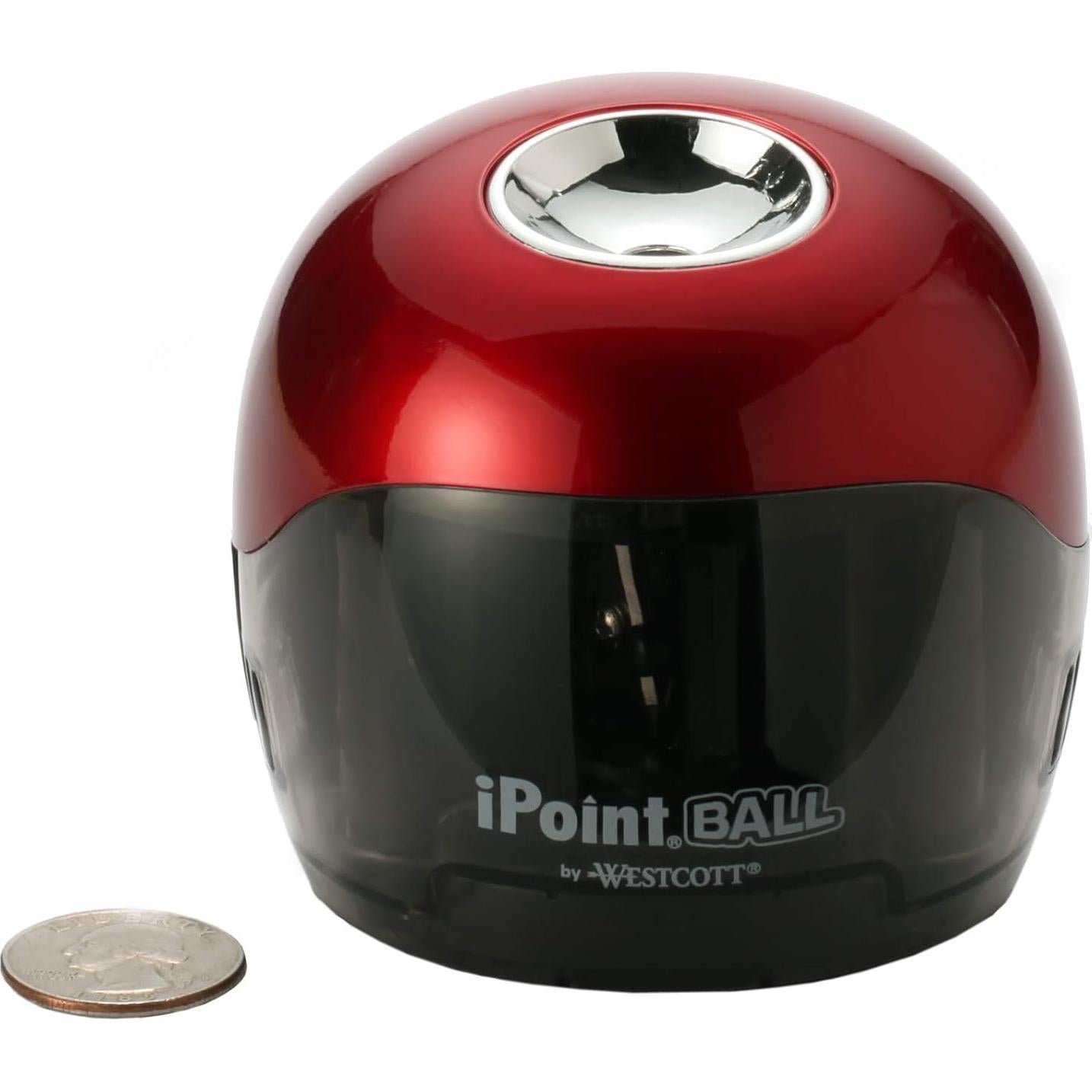Sacapuntas eléctrico Westcott iPoint Ball rojo compacto
