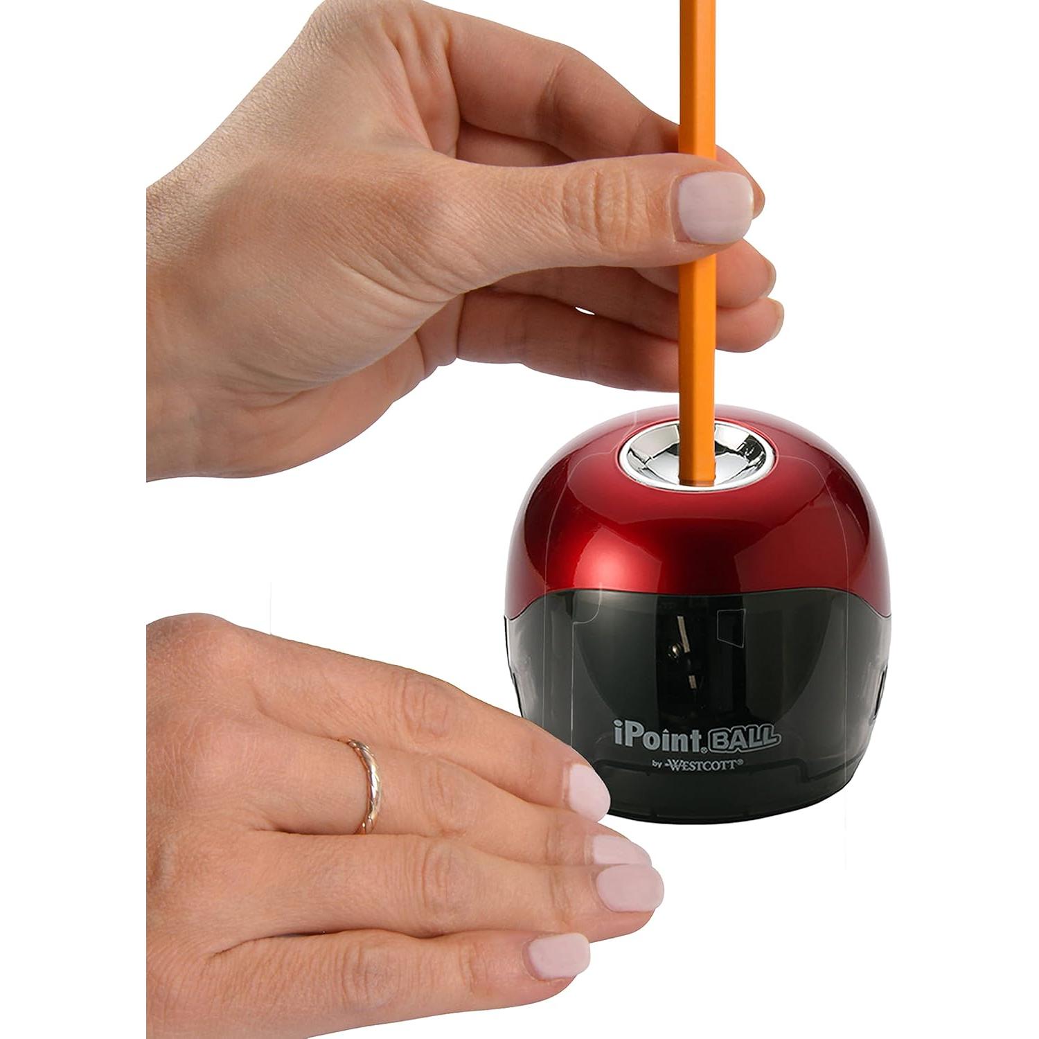 Sacapuntas eléctrico Westcott iPoint Ball rojo compacto
