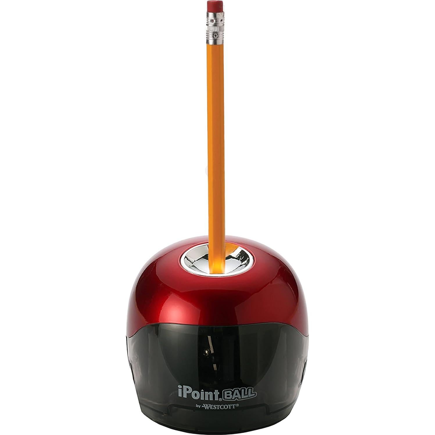 Sacapuntas eléctrico Westcott iPoint Ball rojo compacto
