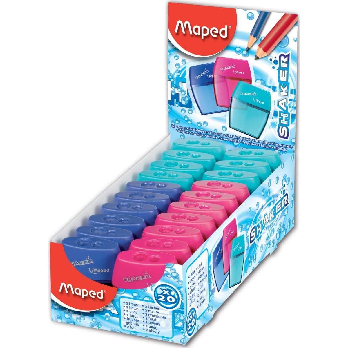 Sacapuntas Maped Shaker 2 Agujeros - Paquete de 20 Unidades