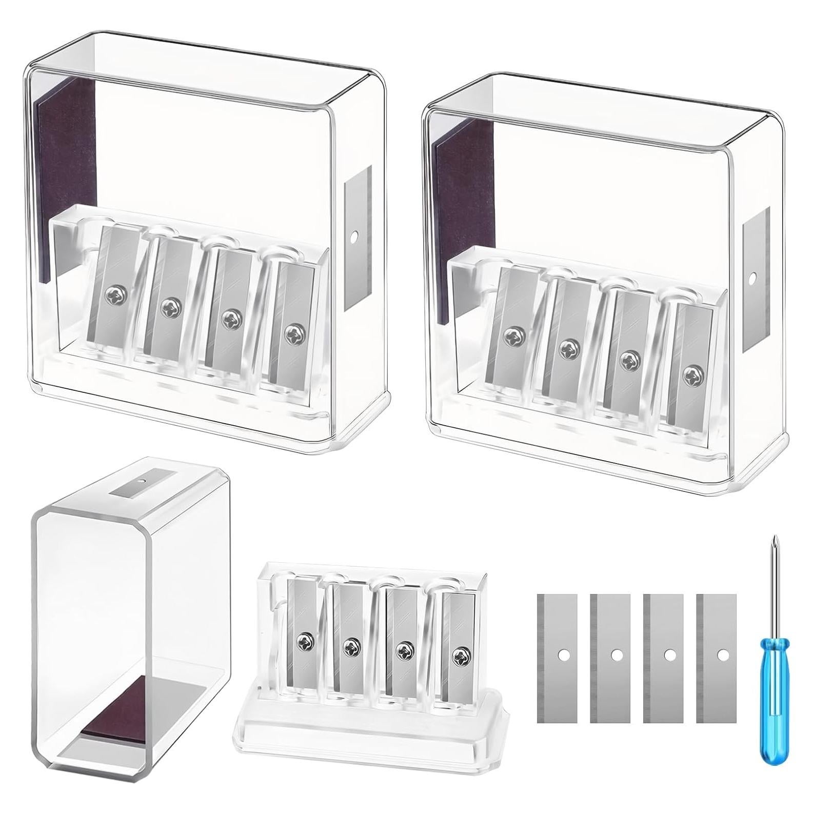 Sacapuntas de Carpintero HRXMS 4 Agujeros con Cuchillas Extra