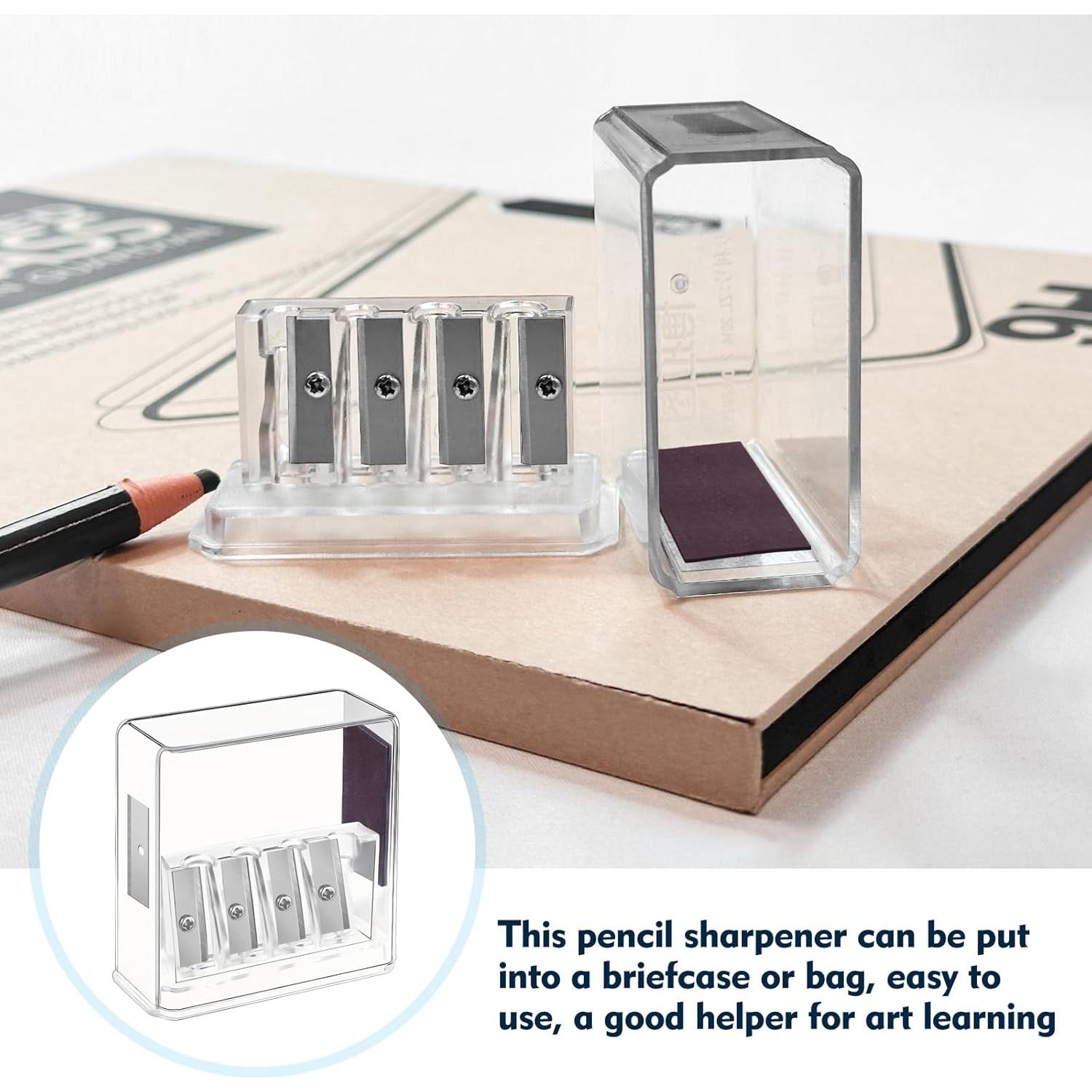 Sacapuntas de Carpintero HRXMS 4 Agujeros con Cuchillas Extra