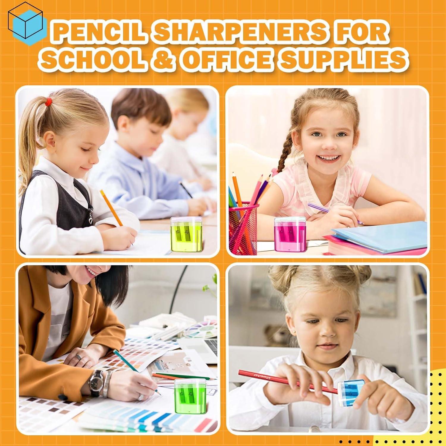 Paquete de 60 Sacapuntas Manuales Letapapa con Tapa