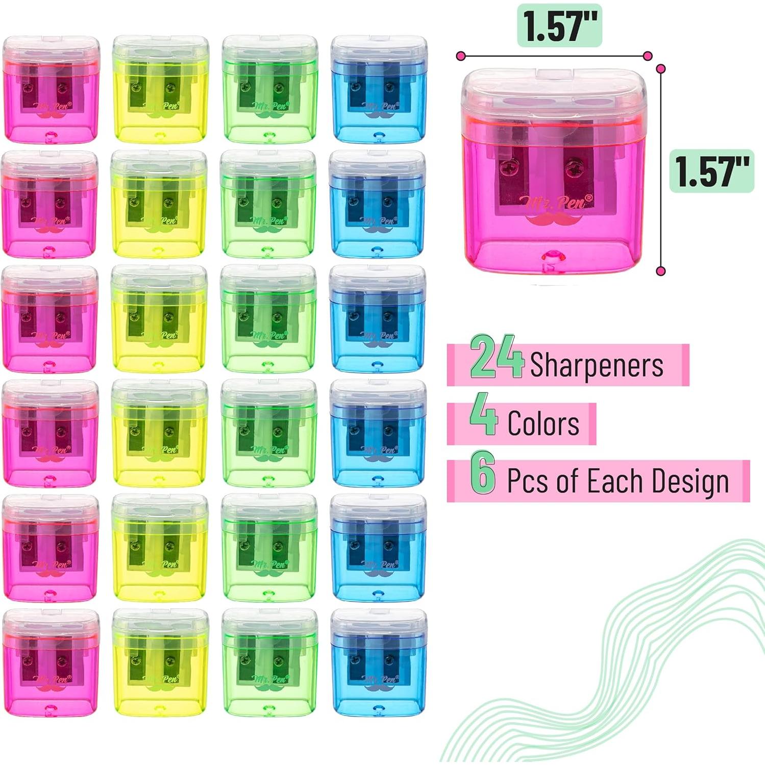 Afiladores de Lápices Manuales Mr. Pen, Set de 24 Colores