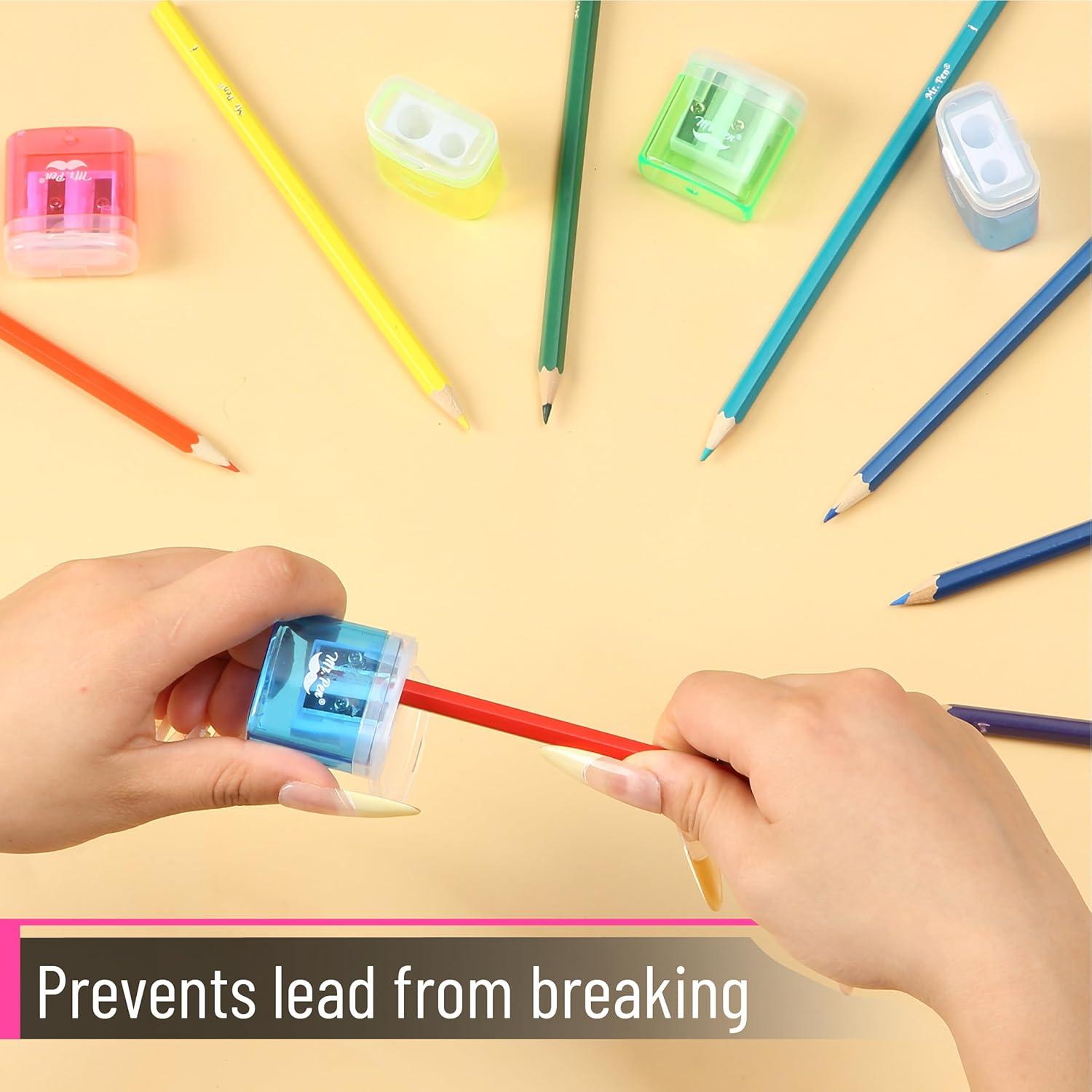 Afiladores de Lápices Manuales Mr. Pen, Set de 24 Colores