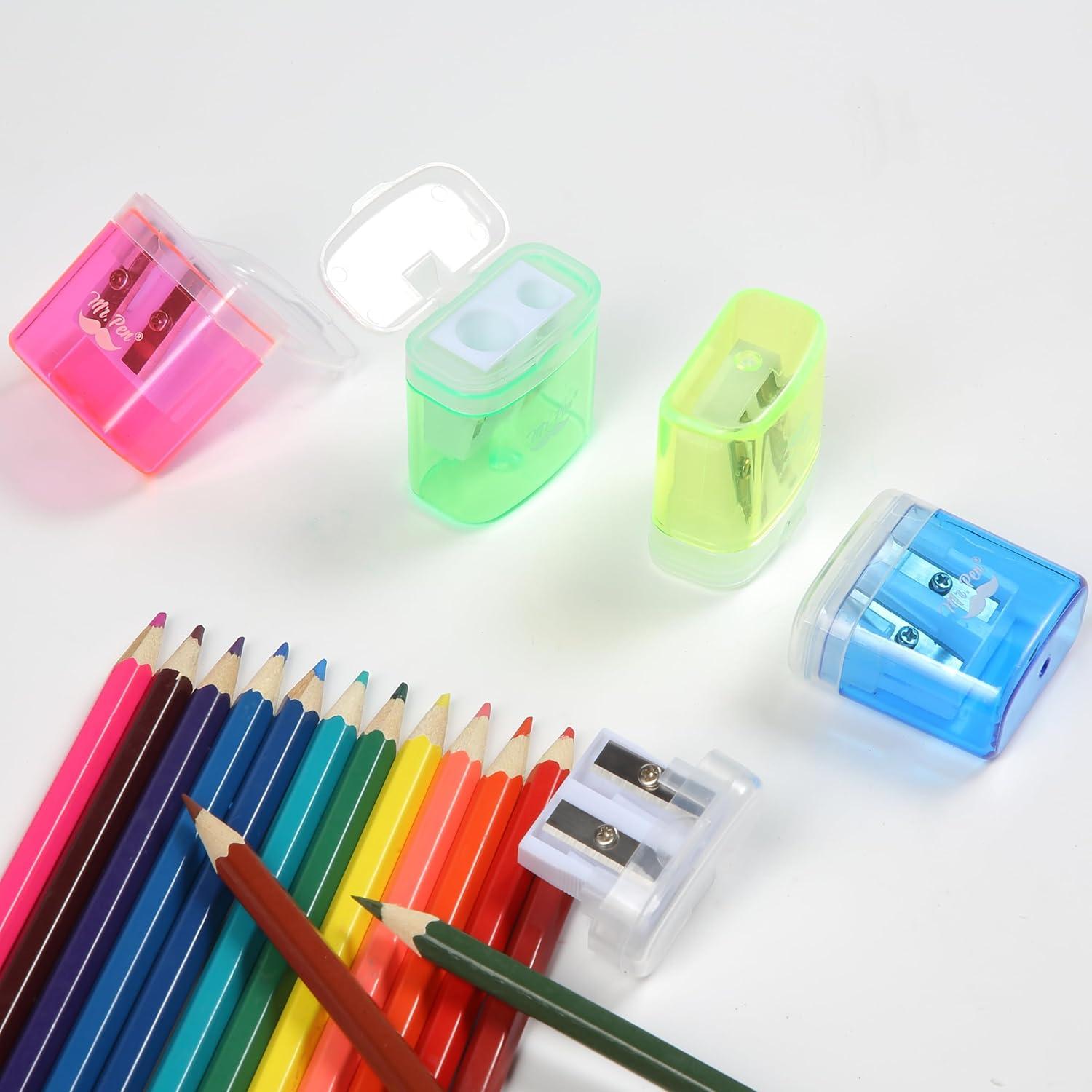 Afiladores de Lápices Manuales Mr. Pen, Set de 24 Colores