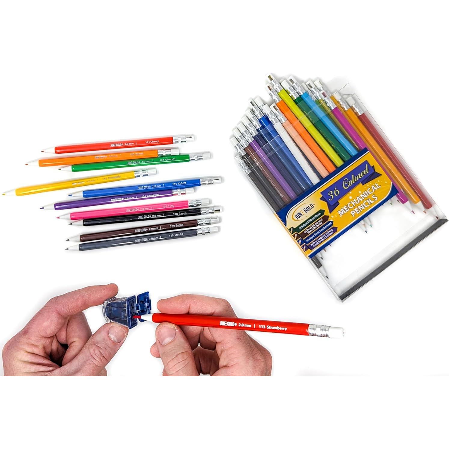 Sacapuntas June Gold 2.0 mm con contenedor - Paquete de 2