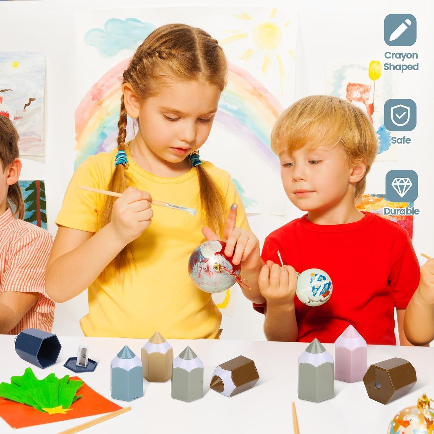 96 Sacapuntas Crayón Aodaer Colores Boho Manuales Portátiles