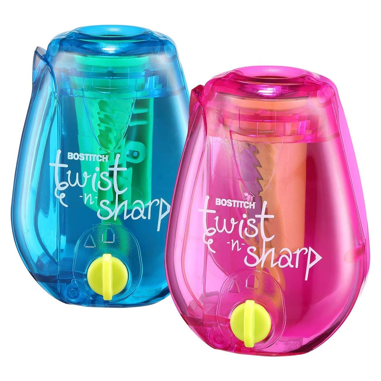 Sacapuntas Bostitch Twist-n-Sharp 2-Pack para Niños