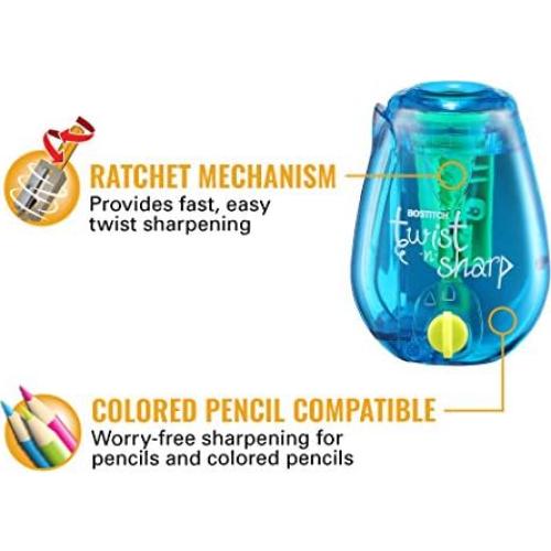 Sacapuntas Bostitch Twist-n-Sharp 2-Pack para Niños