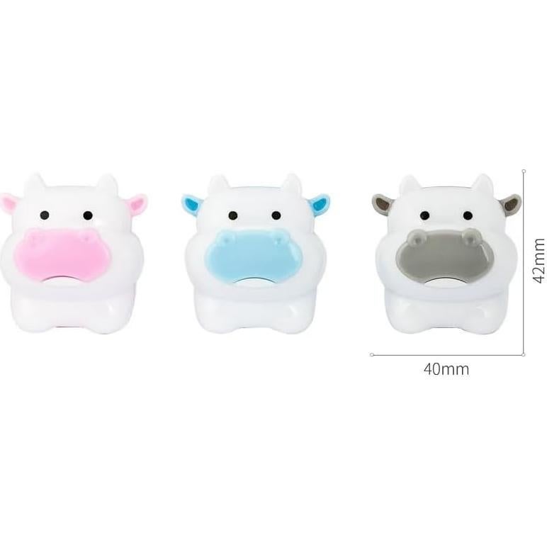 2Pcs Random Color Cute Cattle Design Sharpener,Cow Ox Kawaii Pencils Sharpeners Girls Gifts Stationery Nice Design Processed Writing and Correction Supplies Office Supplies