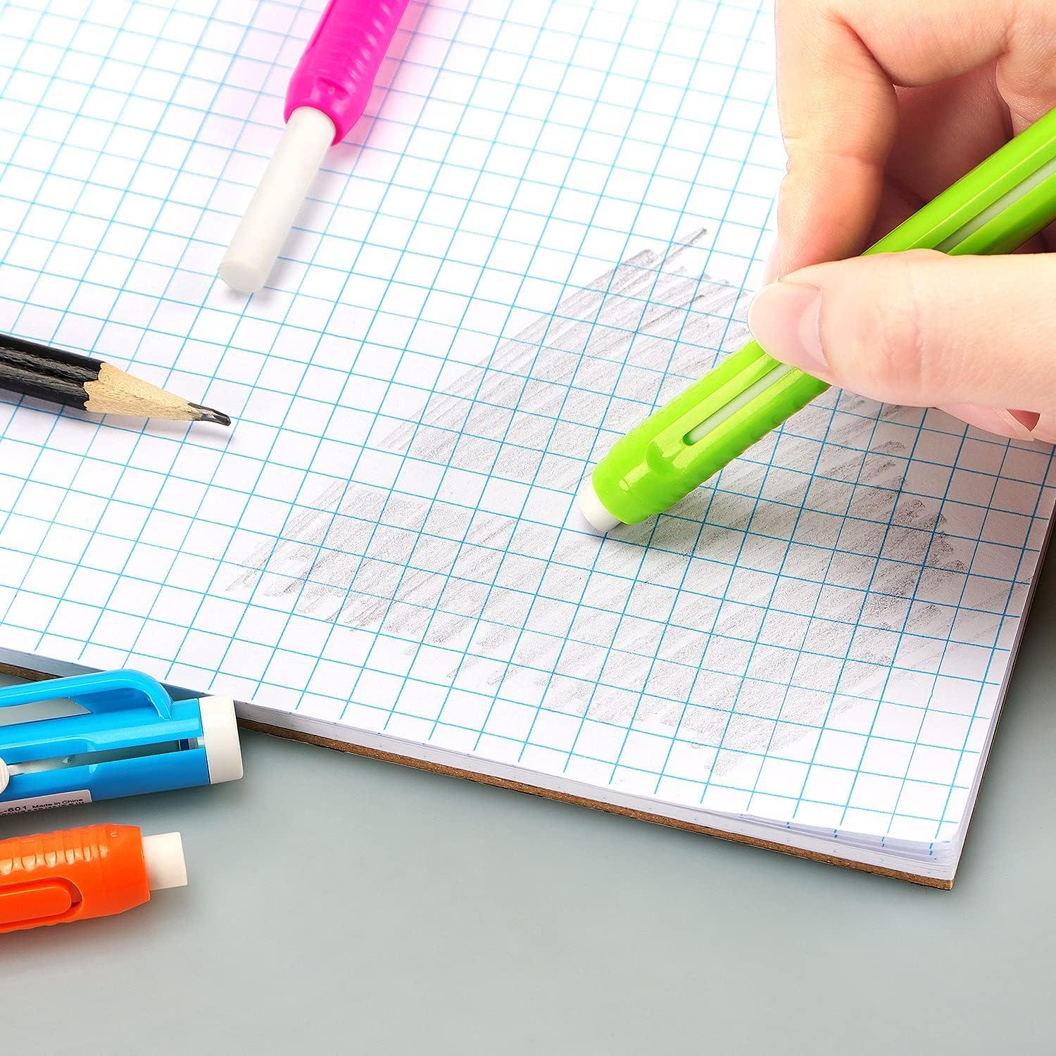 Borradores Mecánicos Retráctiles Hutou - Paquete de 4 Colores