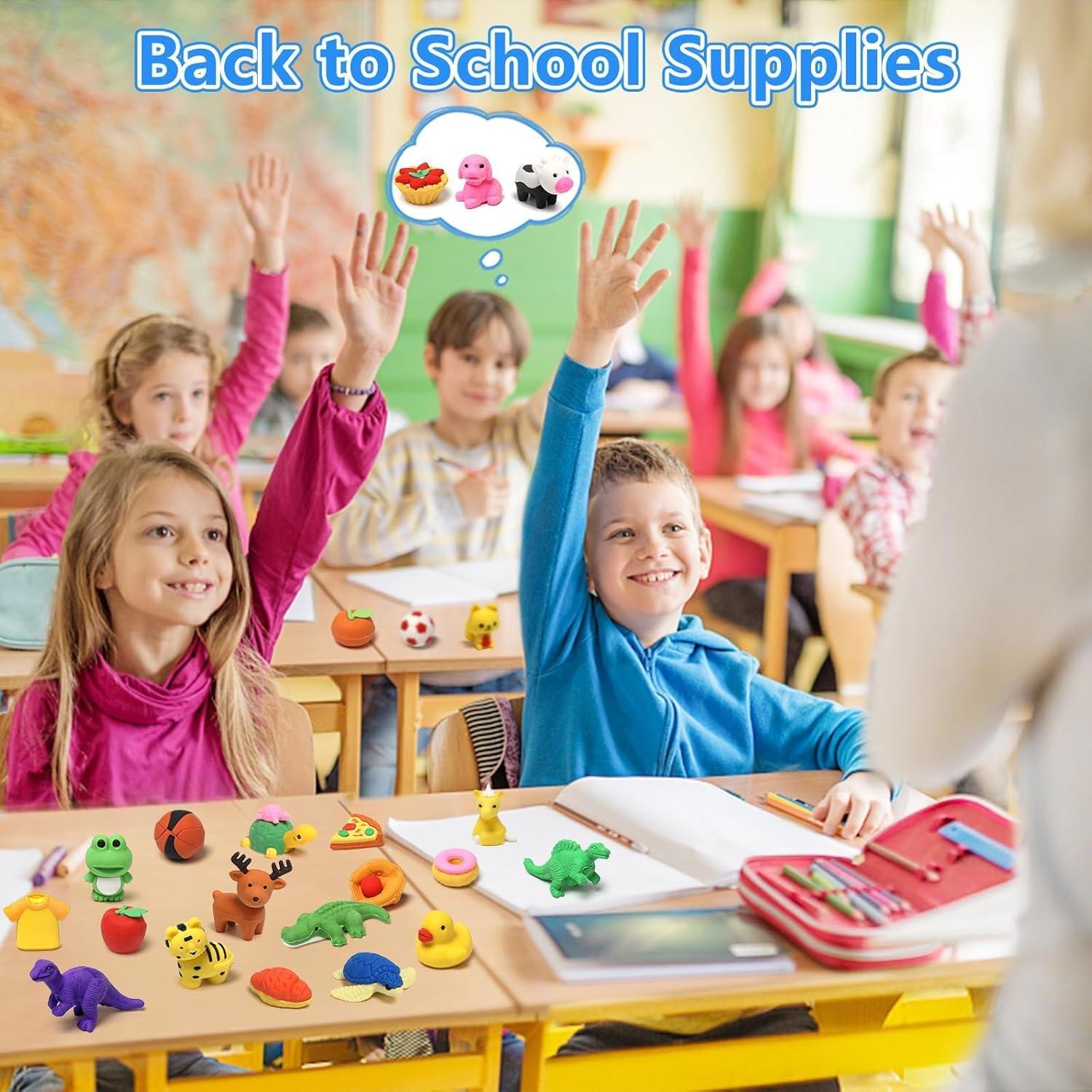 HINZER Paquete de 100 Gomas de Borrar 3D para Niños