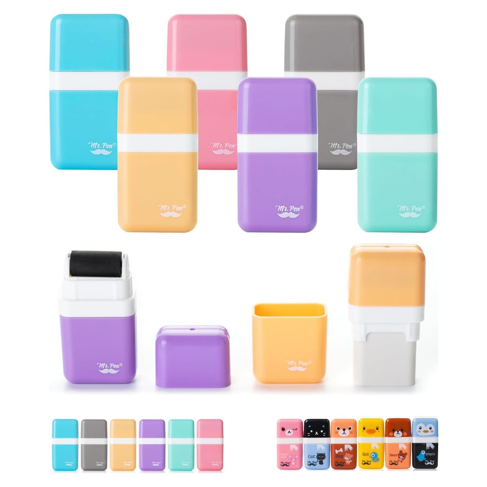 Gomas de Borrar Mr. Pen, 6 Paquetes Colores Pastel, 5.8cm