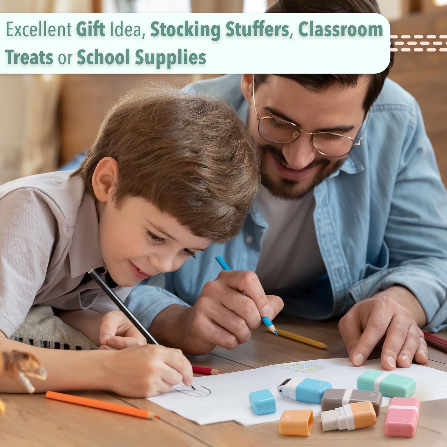 Gomas de Borrar Mr. Pen, 6 Paquetes Colores Pastel, 5.8cm