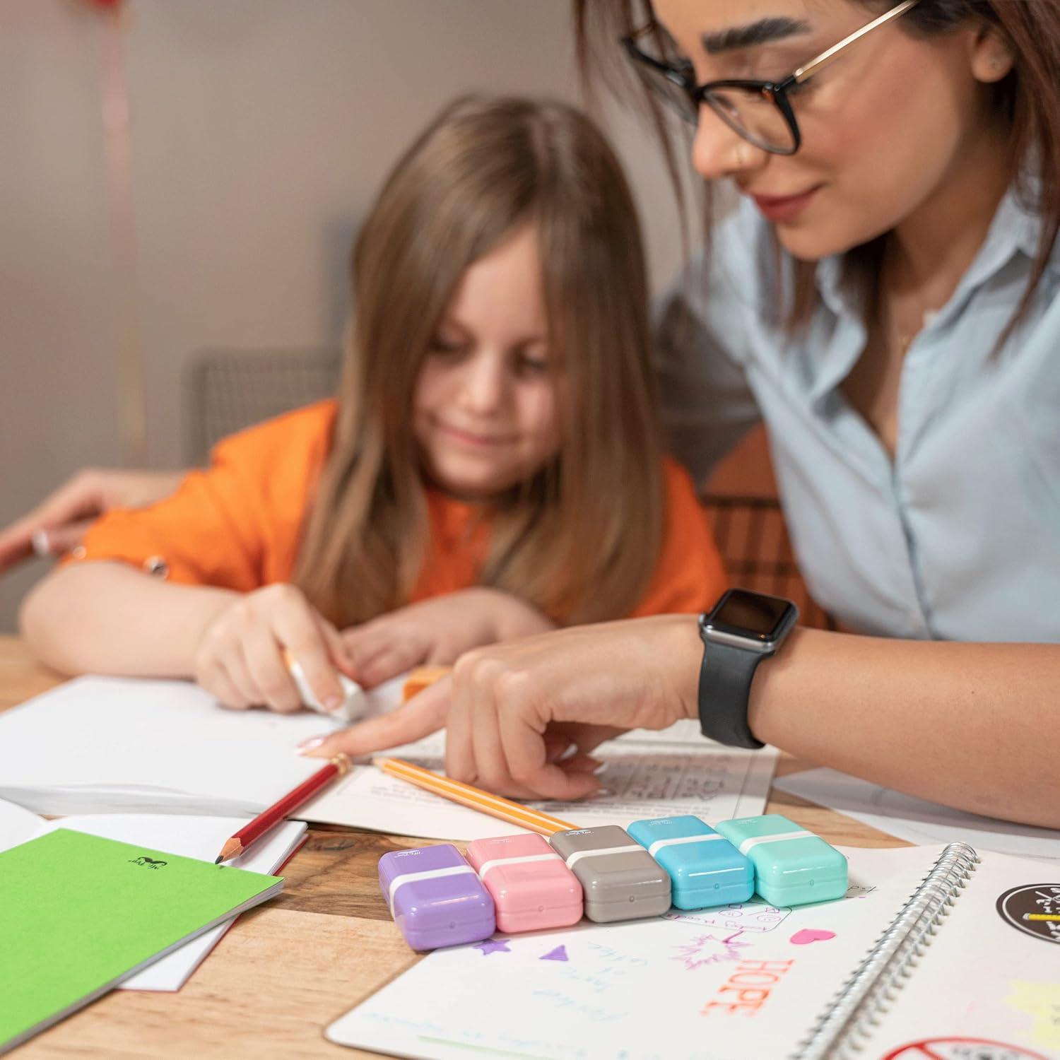 Gomas de Borrar Mr. Pen, 6 Paquetes Colores Pastel, 5.8cm