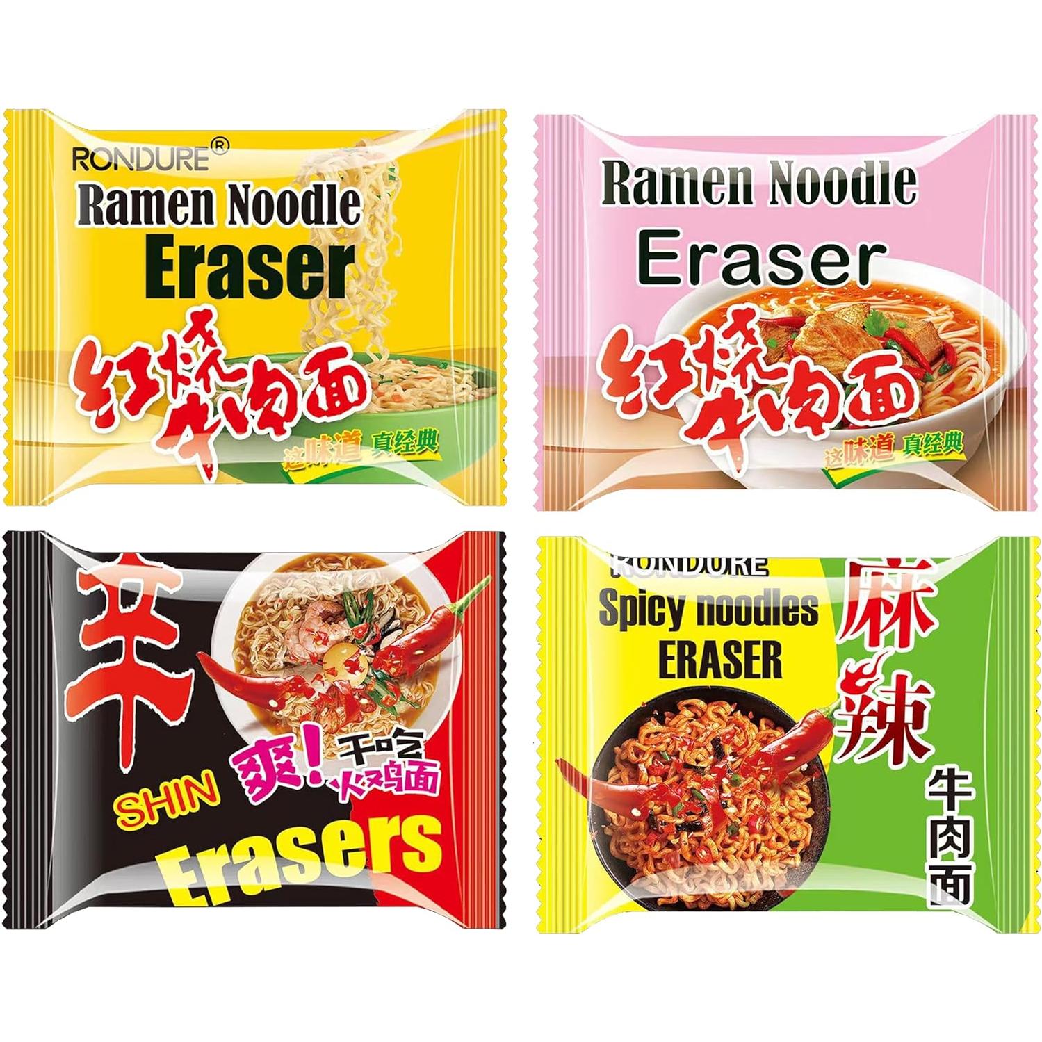 Set de Borradores Kawaii Ramen 8 PCS ROPTO Ecológicos