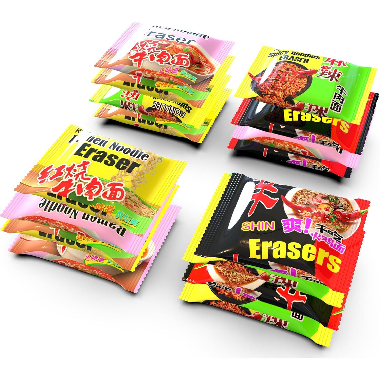 Set de Borradores Kawaii Ramen 8 PCS ROPTO Ecológicos