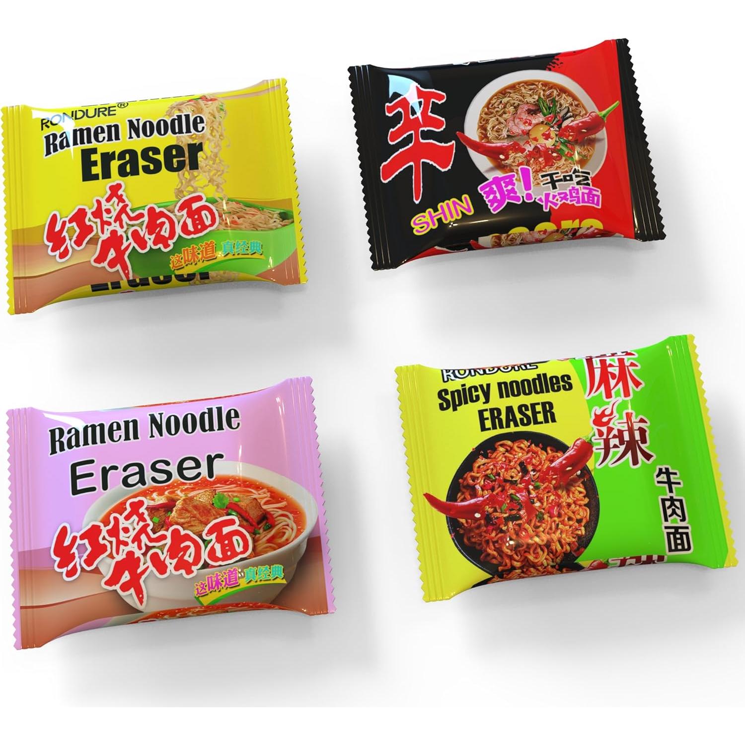 Set de Borradores Kawaii Ramen 8 PCS ROPTO Ecológicos