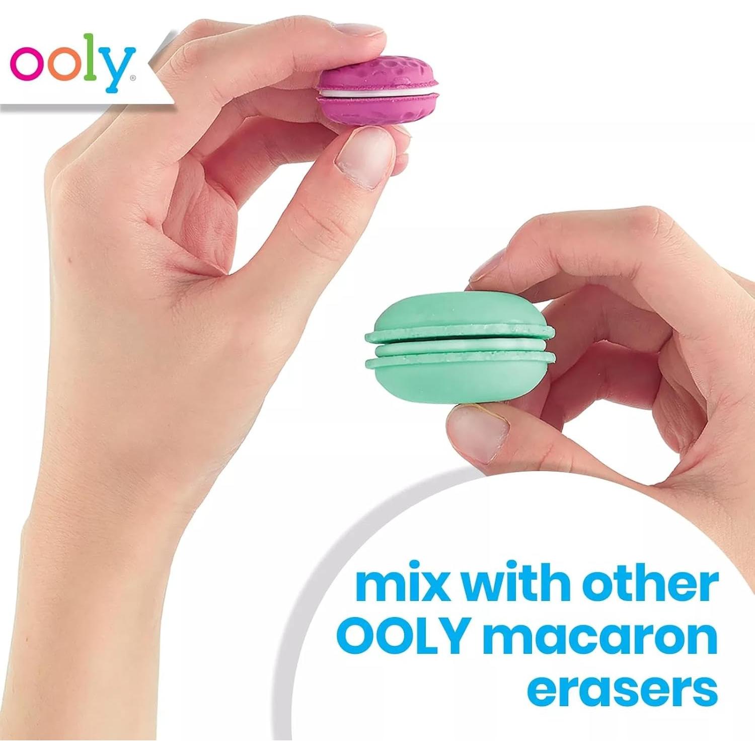 Set de 5 Gomas de Borrar OOLY Le Macaron Vainilla 4.45 cm