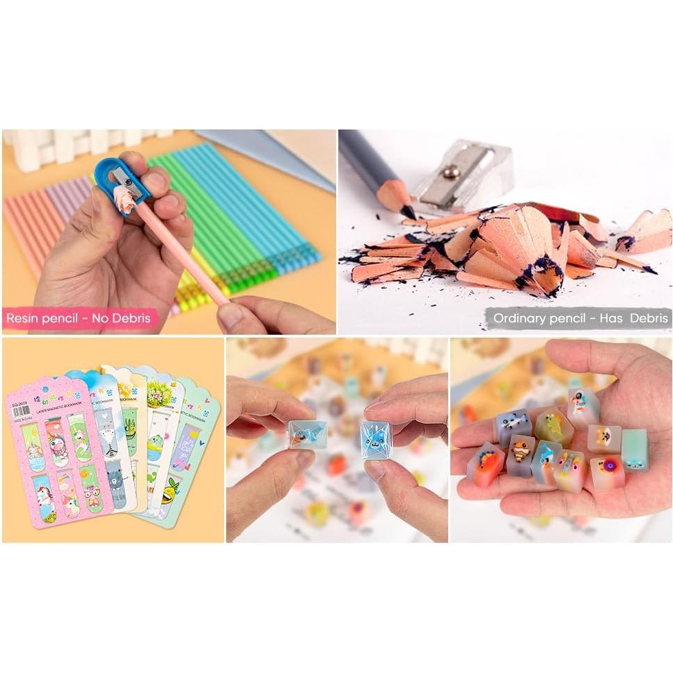 Juego de Papelería 90 Piezas Yuechen - Borradores y Lápices