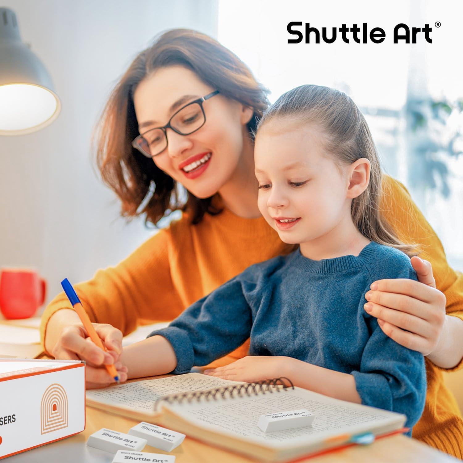 Borradores Blancos Shuttle Art, Paquete de 120 Unidades, No Tóxicos