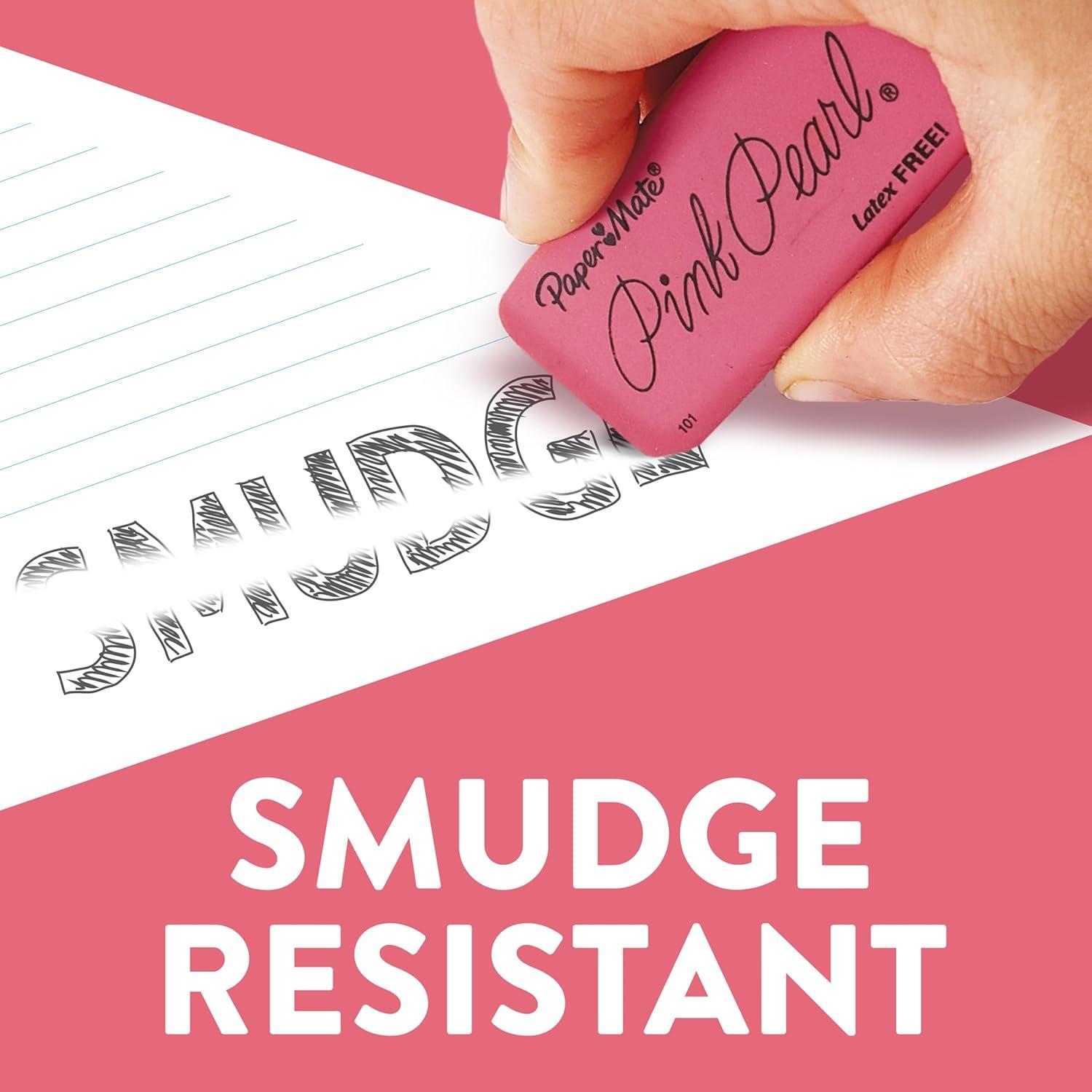 Borradores Paper Mate Pink Pearl Medianos 24 Unidades