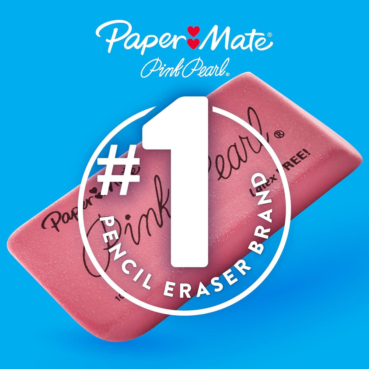 Borradores Paper Mate Pink Pearl Medianos 24 Unidades
