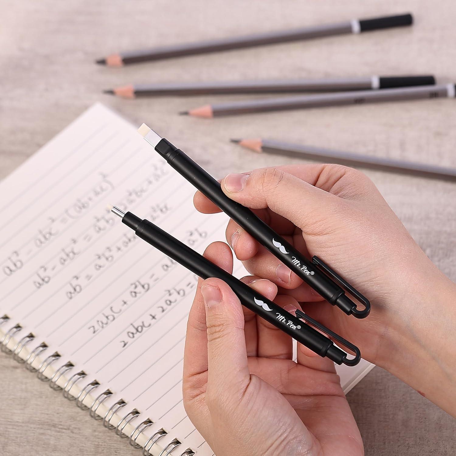 Borradores de Pluma Mr. Pen - Set de 2, Punta Cuadrada y Fina