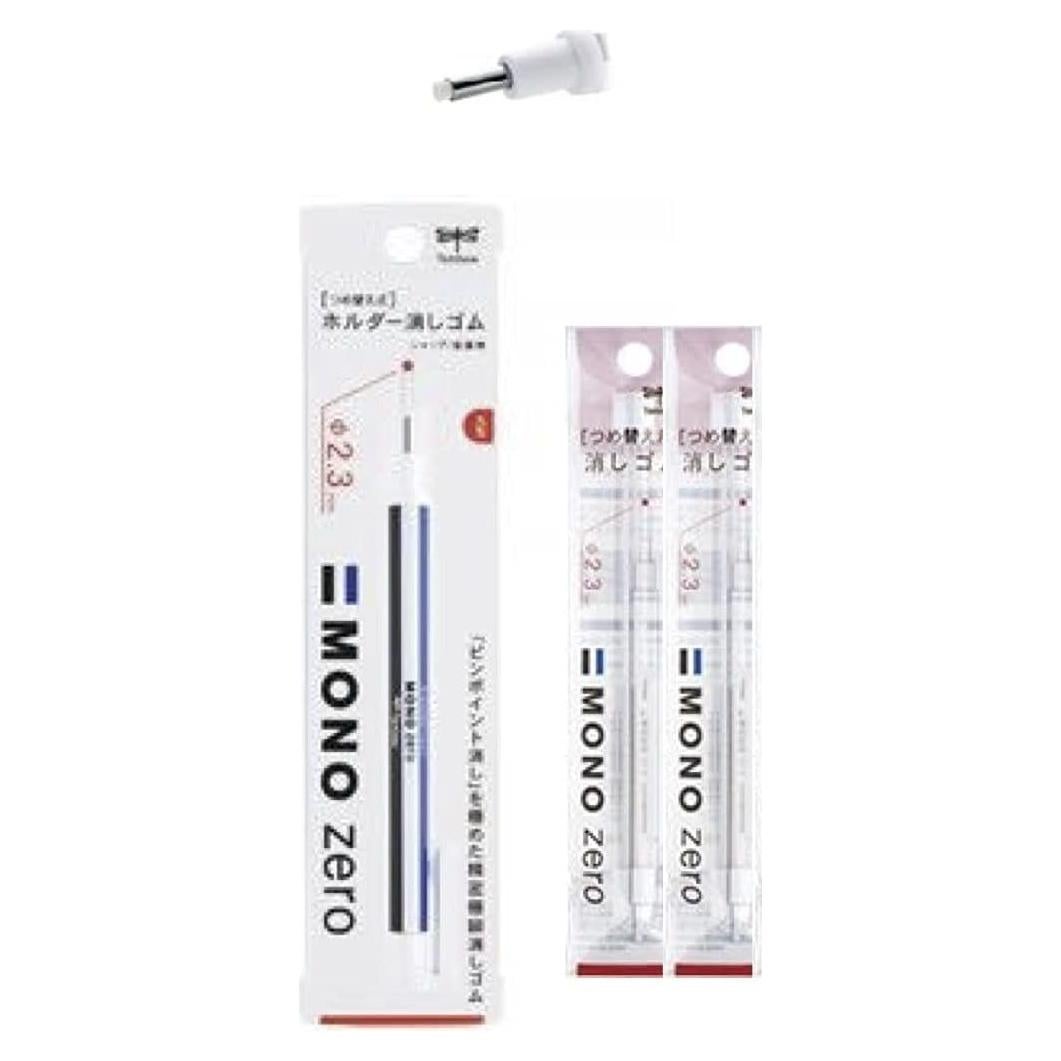 Juego de Gomas de Borrar Tombow Mono Zero - Punta Redonda 2.3 mm