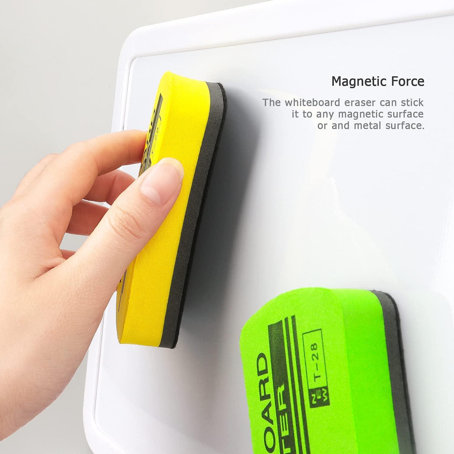 Paquete de 6 Borradores Magnéticos Hutou para Pizarra Blanca