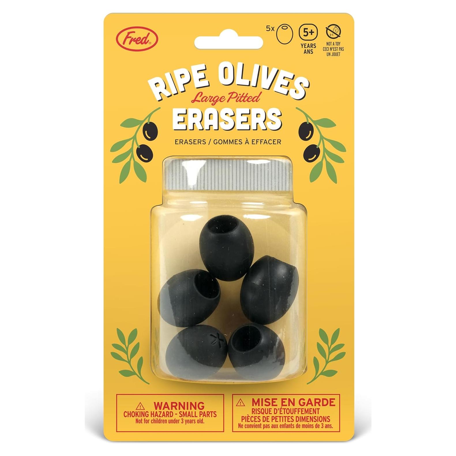 Set de 5 Borradores de Oliva Genuine Fred - Accesorios Divertidos