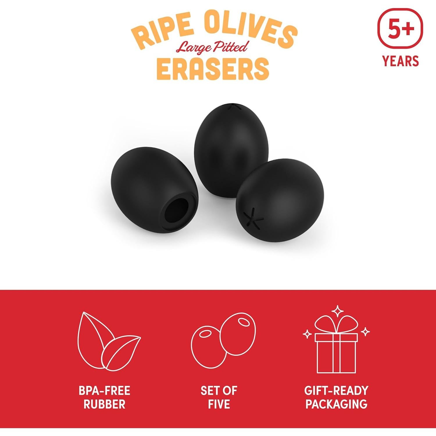 Set de 5 Borradores de Oliva Genuine Fred - Accesorios Divertidos