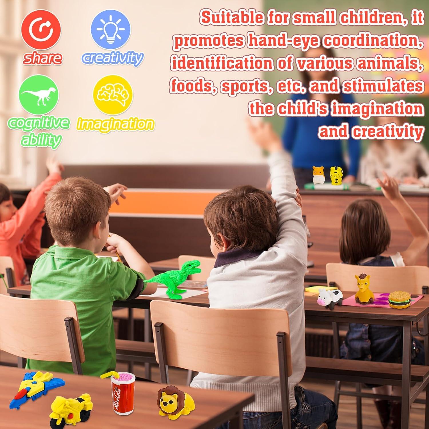 Borradores 3D URSKYTOUS 150 Pcs Animales y Comida