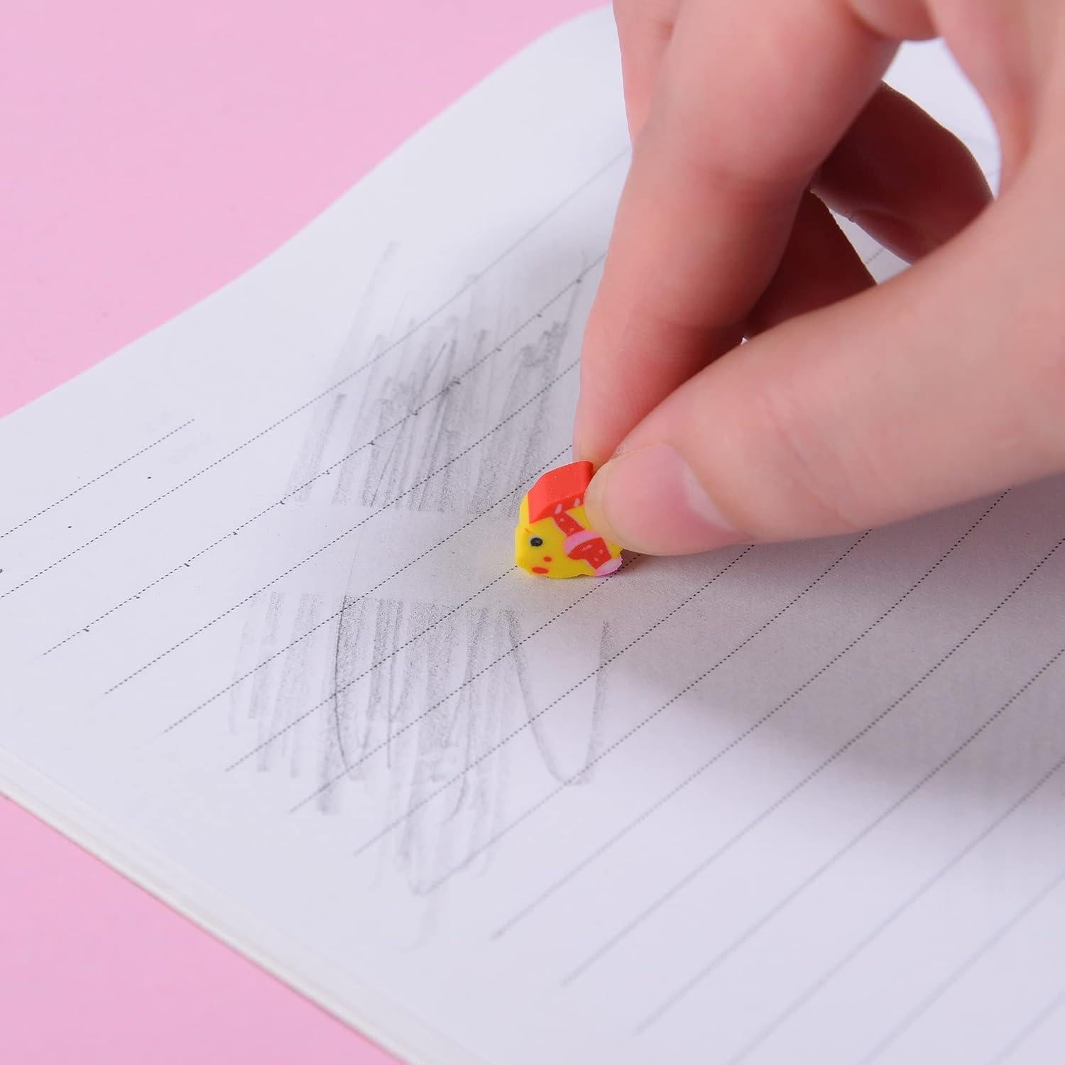 Mini Borradores Divertidos MGTECH - 300 Piezas Animales y Frutas