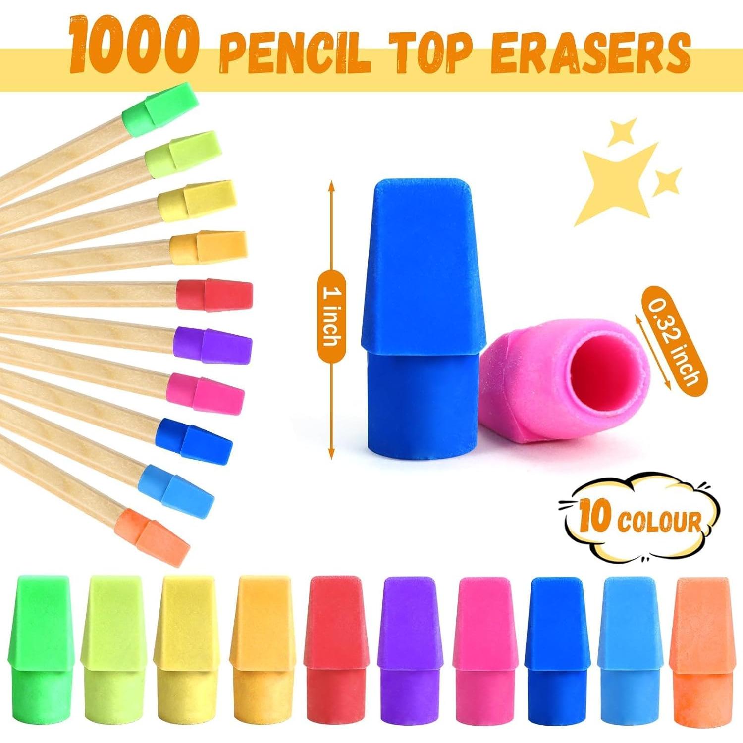 Borradores de Tapa PRALB 1000 Piezas Multicolores Sin Látex