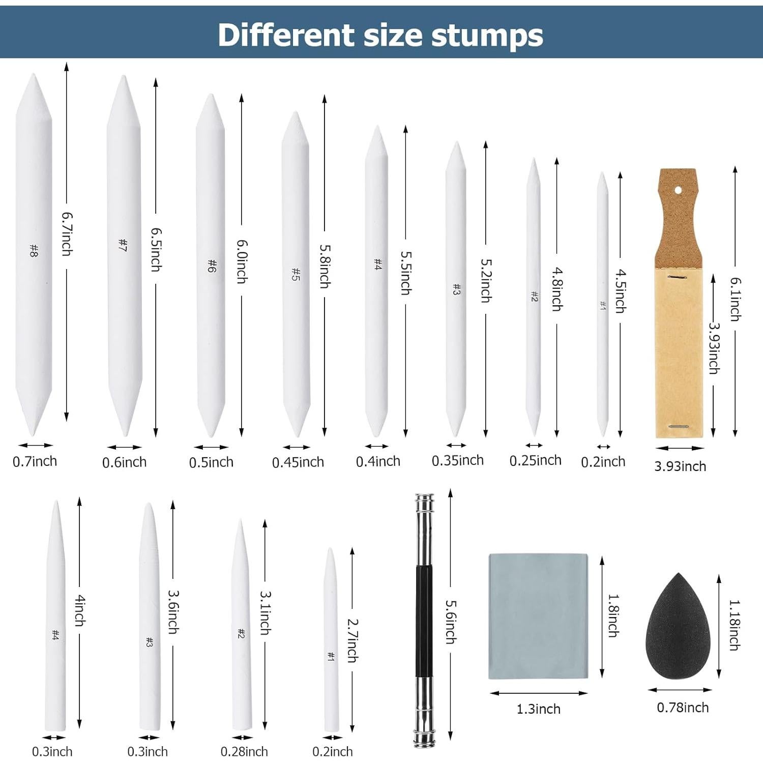Set de Dibujo a Lápiz AGPTEK 48 Piezas con Esponjas y Borradores