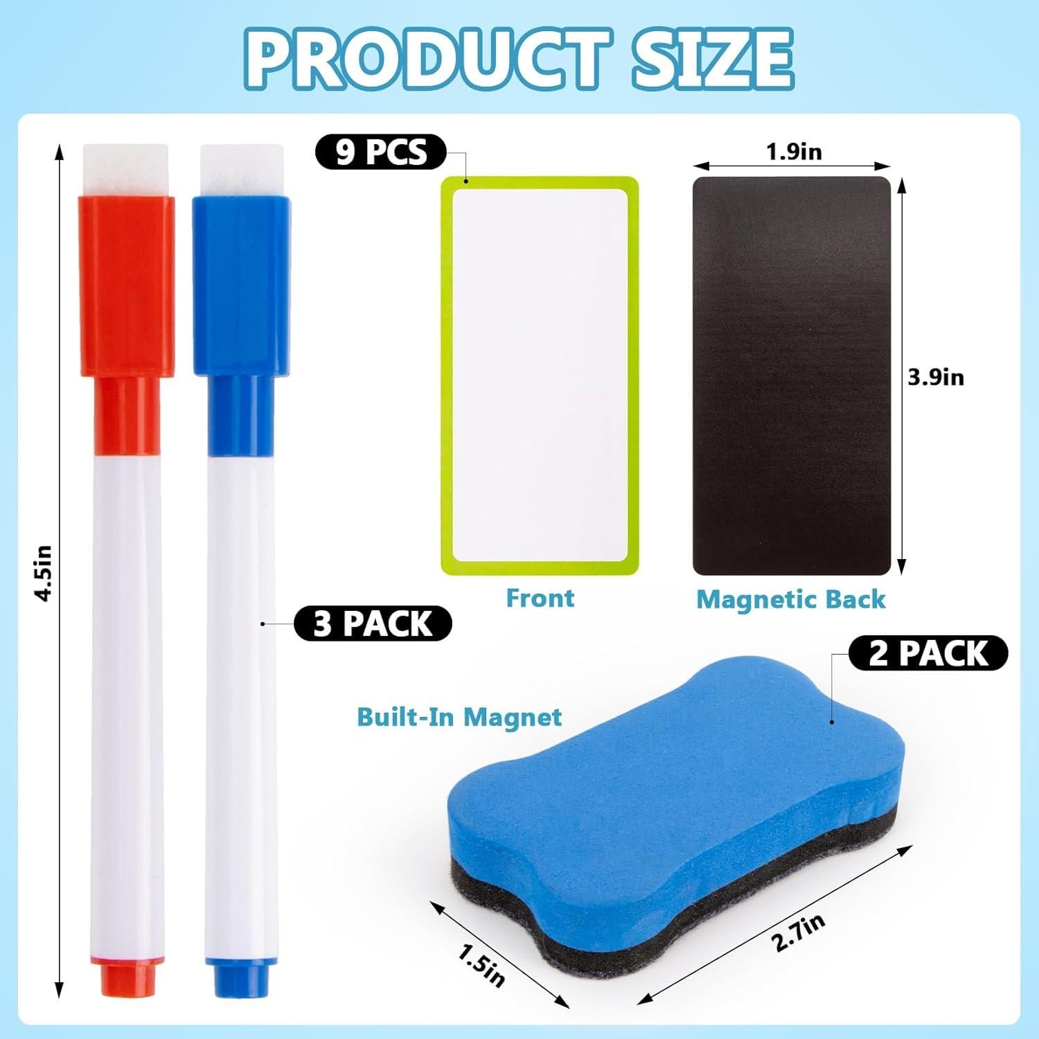 Juego de Marcadores Borrables MAQIHAN con Borradores Magnéticos