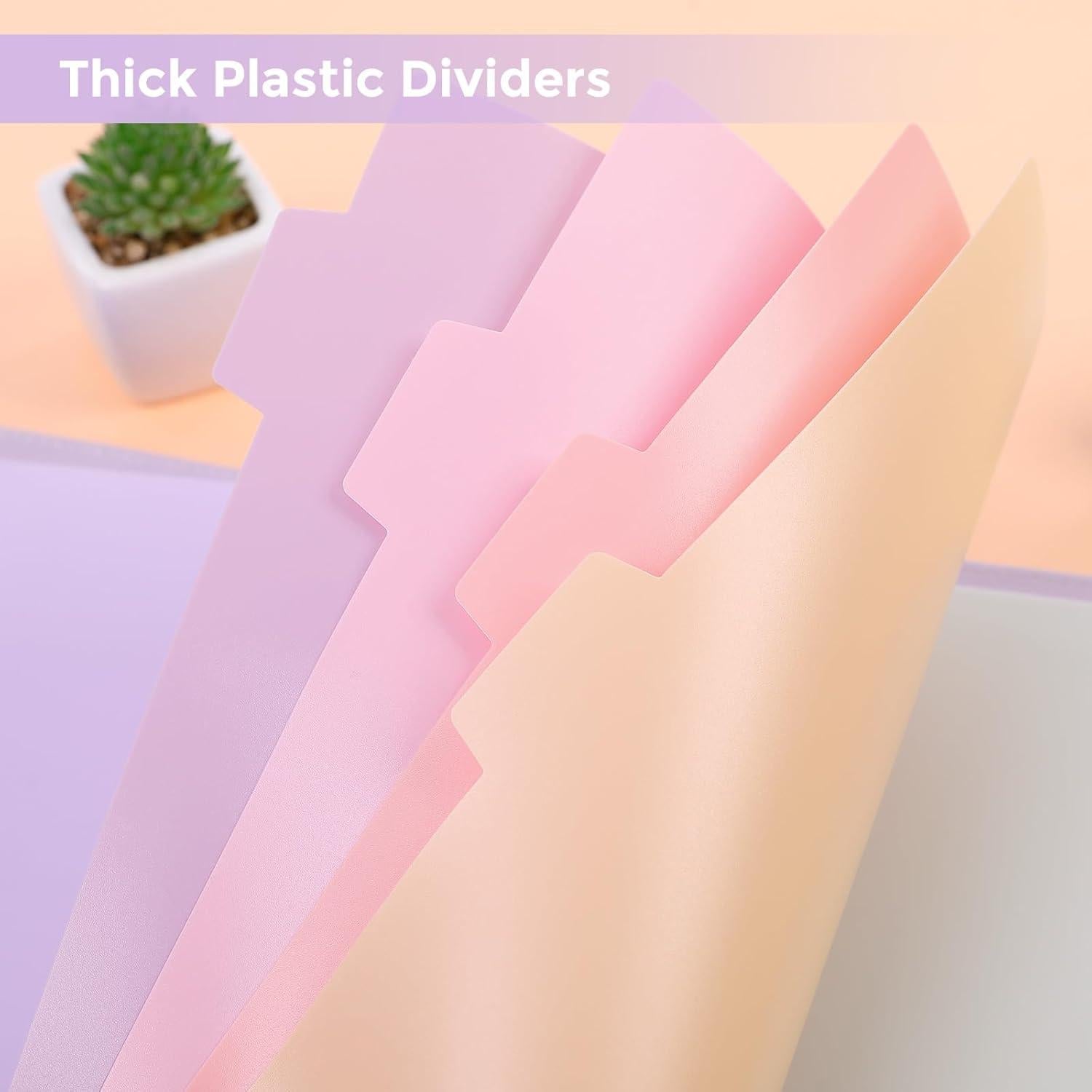 Divisores de Plástico SKYDUE 8 Pestañas para Carpeta 3 Anillas