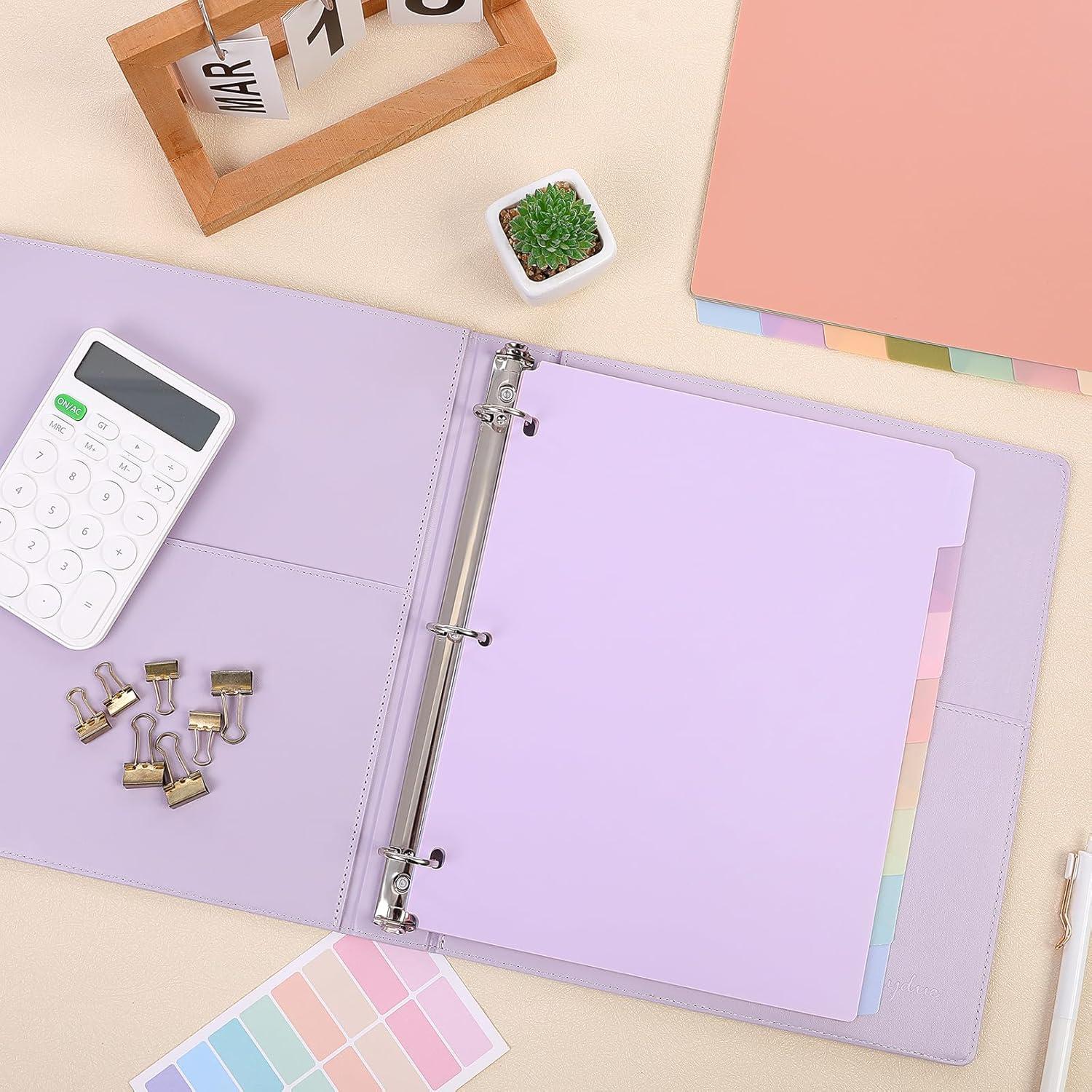 Divisores de Plástico SKYDUE 8 Pestañas para Carpeta 3 Anillas