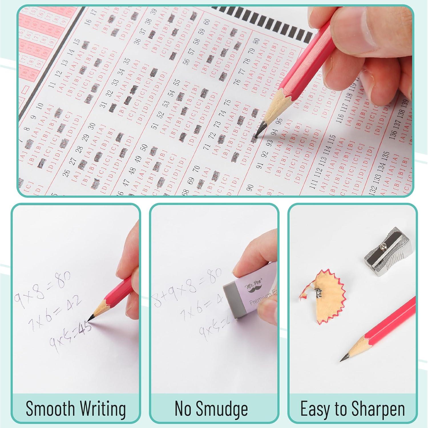 Lápices #2 HB Mr. Pen, Paquete de 10, Mina Negra, Madera