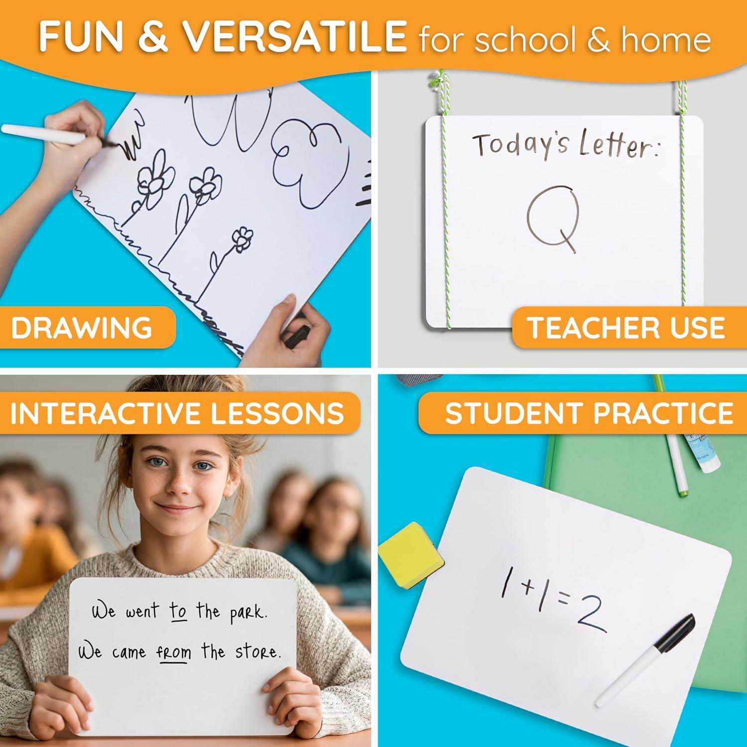 Paquete de 30 Tableros de Borrado en Seco Mini Blue Summit