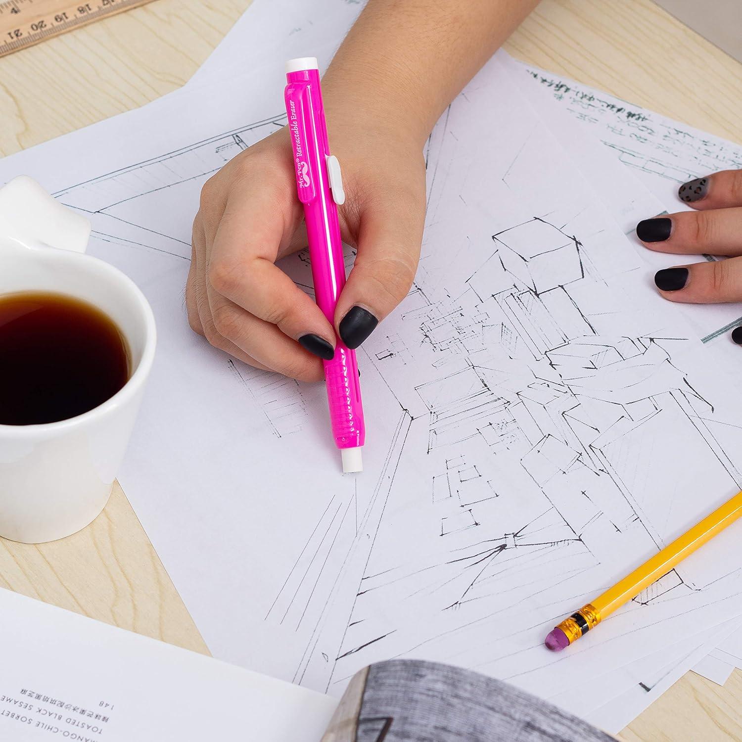 Bolígrafos Borradores Mecánicos Mr. Pen, Paquete de 6 Colores