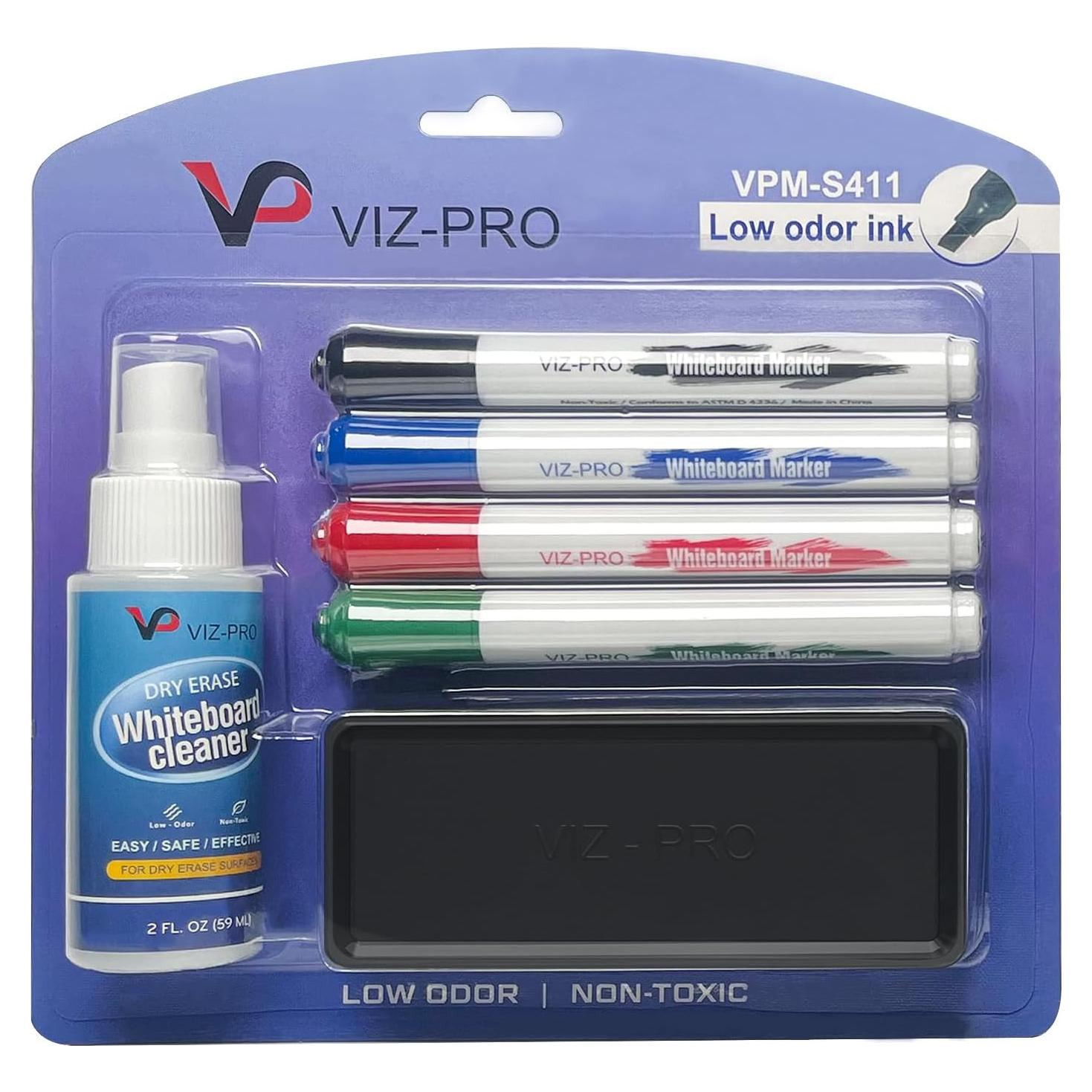 Juego de Marcadores de Borrado en Seco VIZ-PRO, 6 Piezas