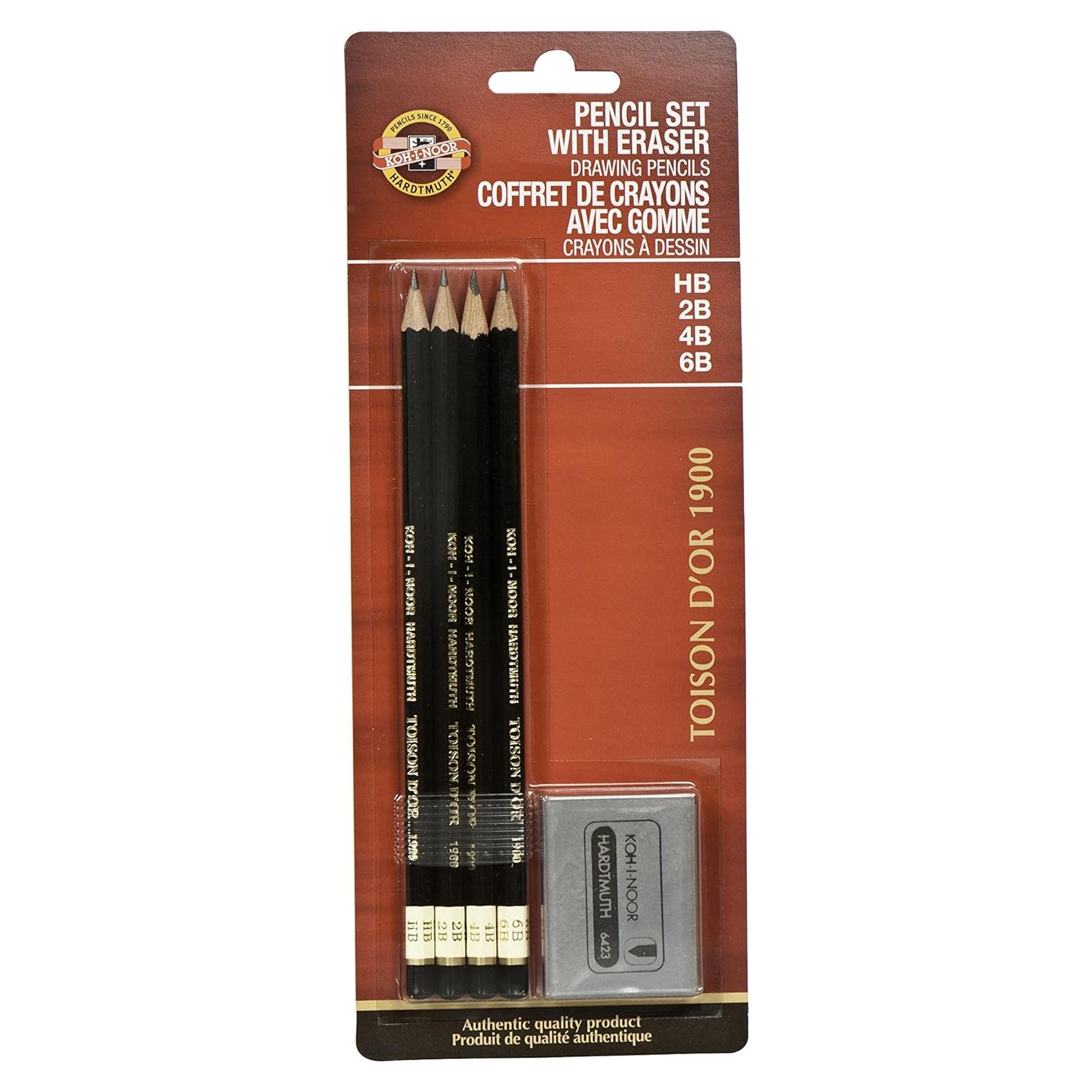 Juego de Lápices de Grafito Koh-I-Noor Toison d'Or 4 Grados