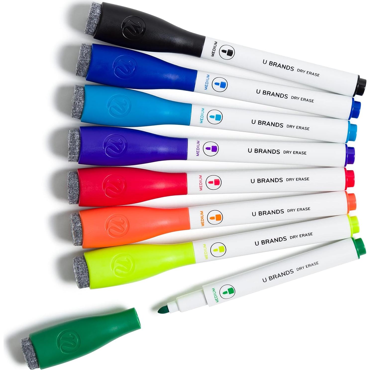 Set de 13 Marcadores de Pizarra U Brands con Borrador y Imanes