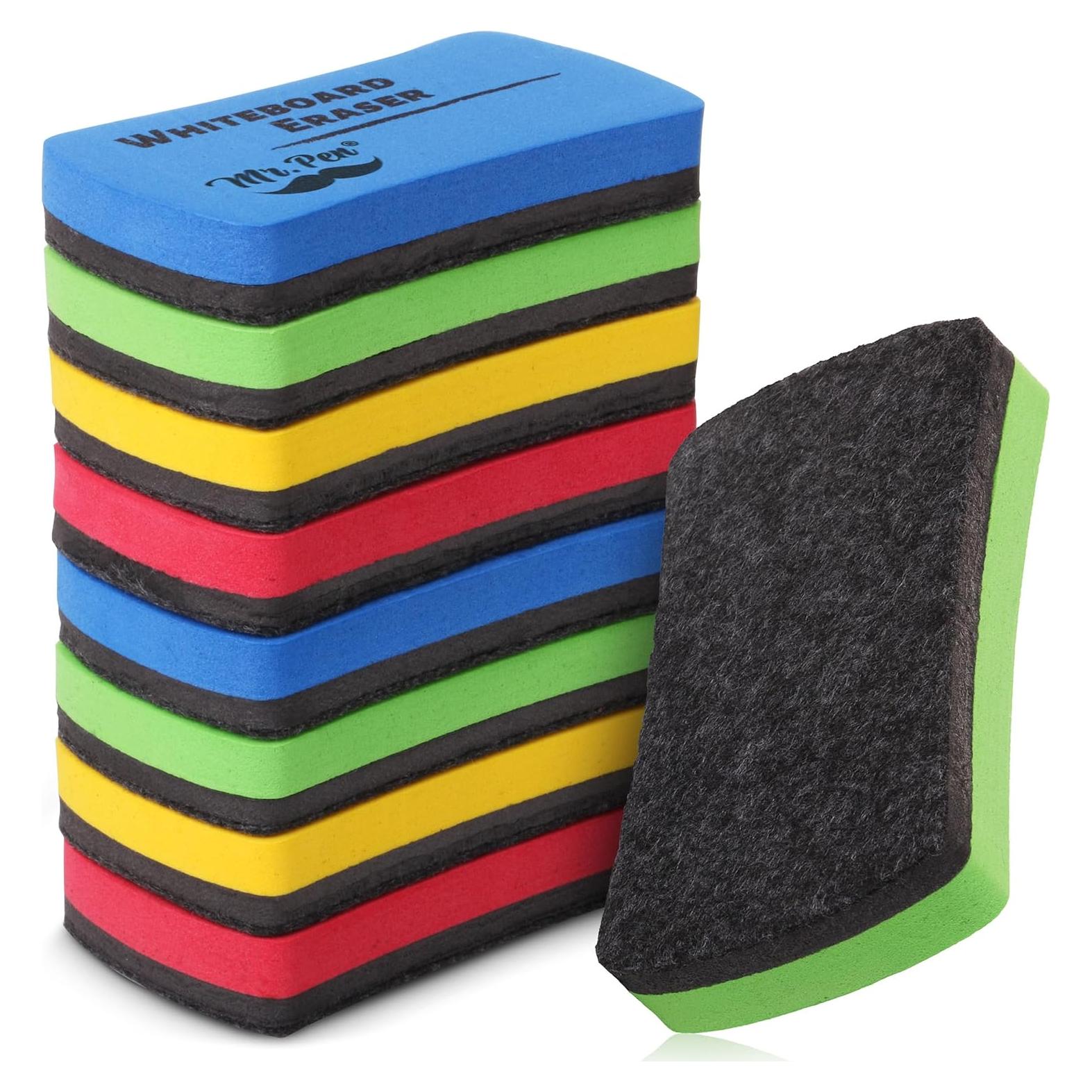 Borradores Magnéticos para Pizarra Blanca Mr. Pen - Paquete de 8